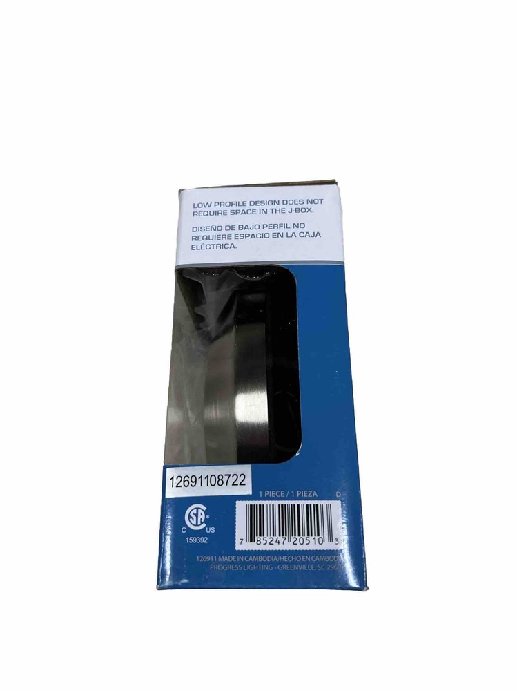 Progress Lighting 805307 Mini Flushmount 5.5” Round LED Light, Silver