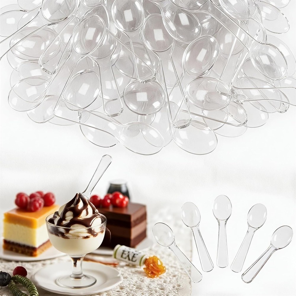 Mini Sple Spoons, Small Tasting Spoons, Mini Plastic Spoons, Mini