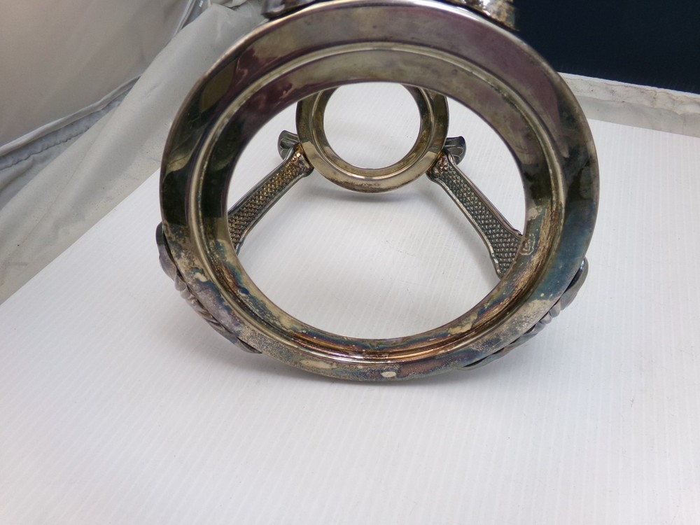 Vintage Silver plated footed stand, dish warmer.