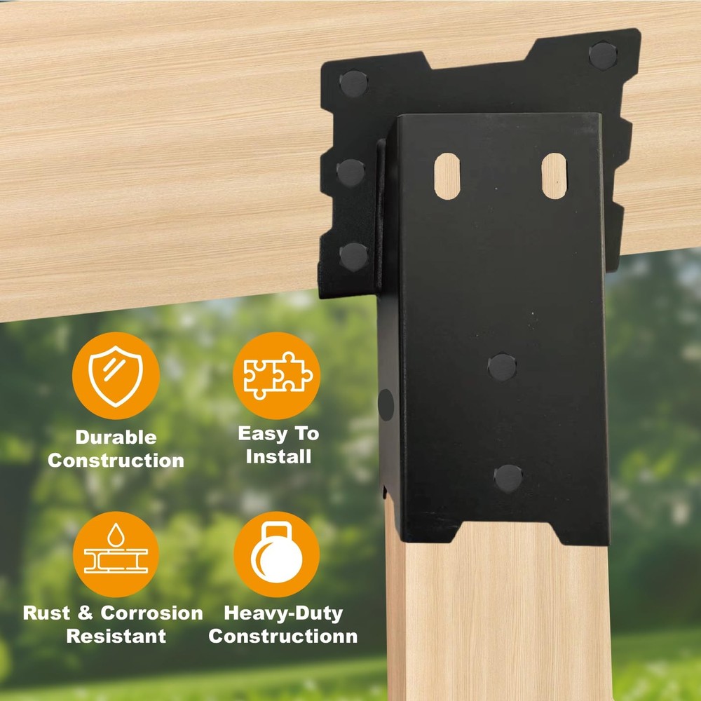 4x4 Outdoor Multi-Use Angle Brackets,Platform Bracket for Hunting Blinds, Sho...
