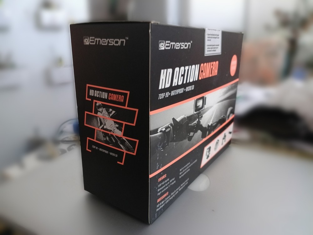 HD Action Camera Emerson Waterproof Micro SD Mountable Rechargeable NIB