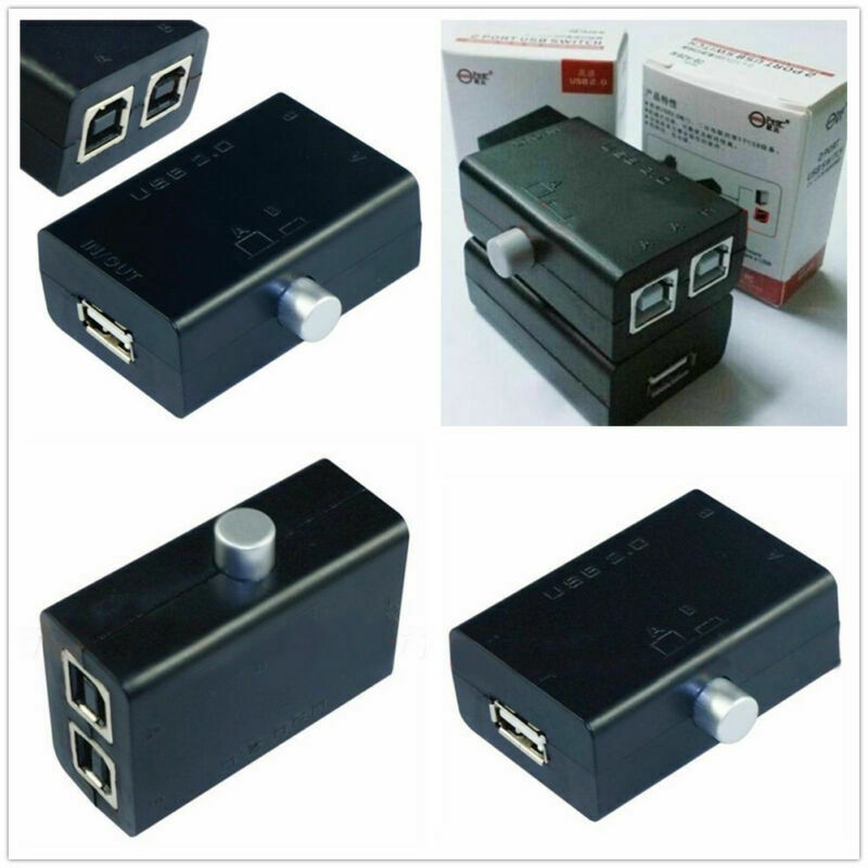 USB Device Sharing Share Switch Box Hub 2 Ports PC Computer Scanner Printer g