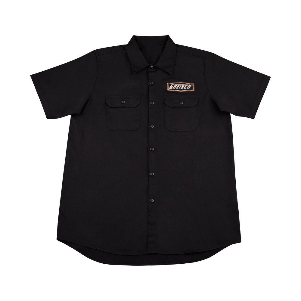NEW Gretsch Biker Work Shirt - Black - M