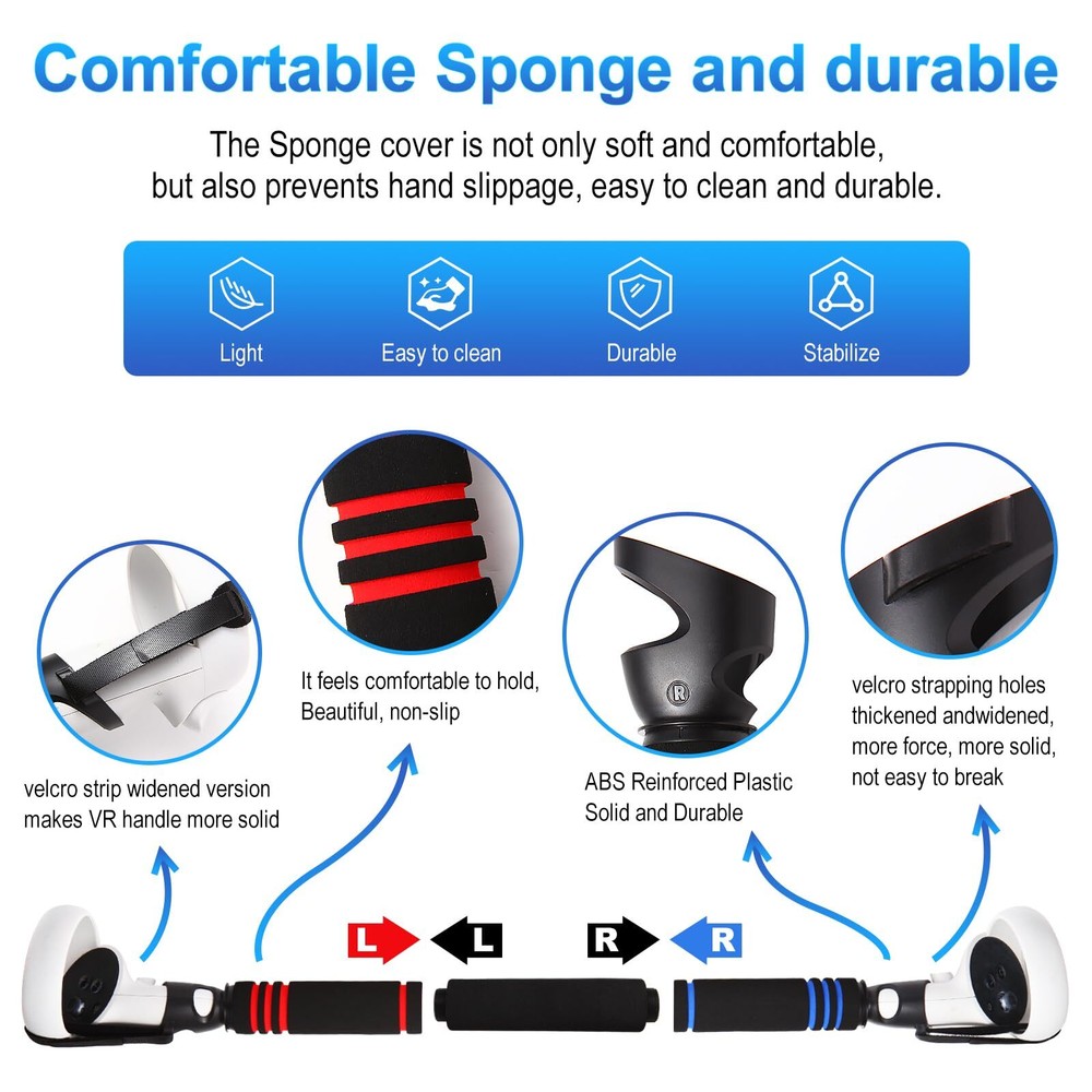 VR Gorilla Tag Long Arms Grips for Oculus Quest, 2 - Controller Accessories