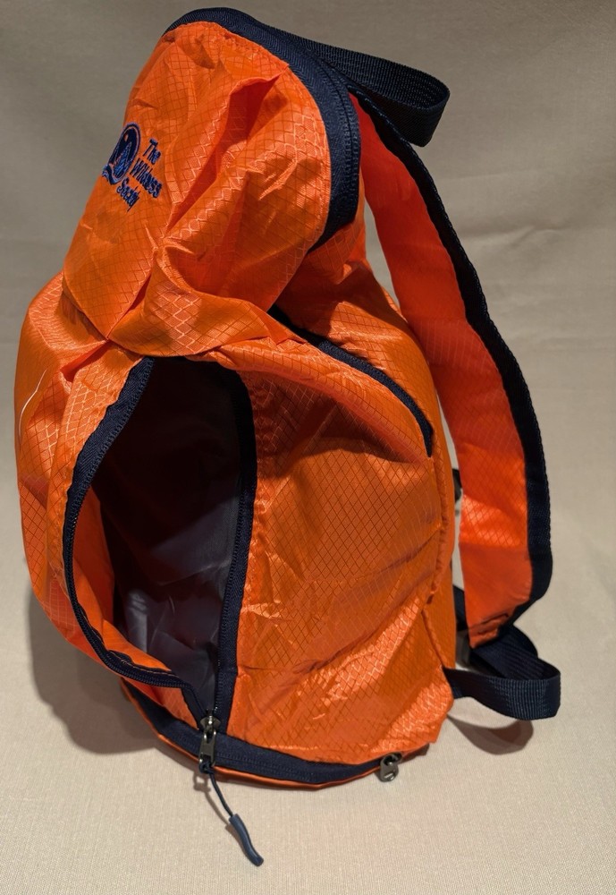 Backpack, Collapsible, Foldable Travel Pack, Packable, Durable--Orange