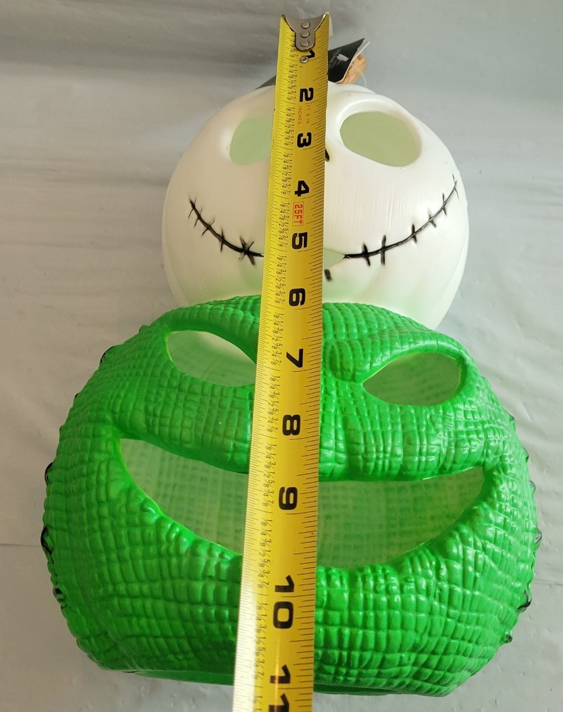 Nightmare Before Christmas Light Up Blow Mold Oogie Jack Pumpkin Stack Halloween