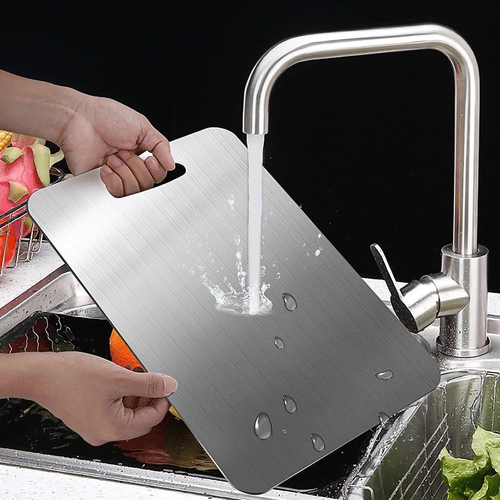 Titanium Cutting Board 100% Pure Titanium Cutting Board, 1.5MM Thickness Doub...