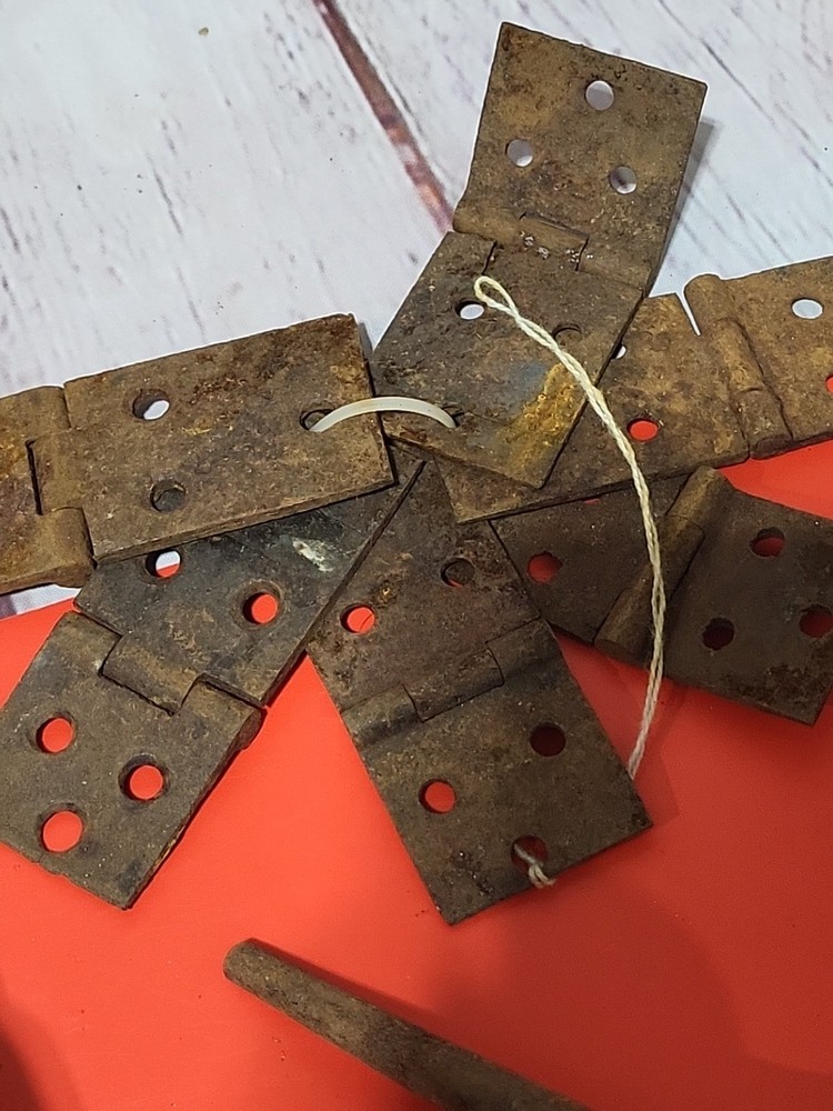 Vintage Pulleys Rusty Rustic Hinges Decor Decorative Primitive Pulley