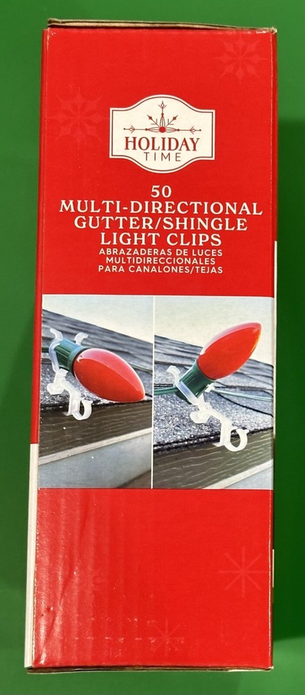 Holiday Time 50 Multi-Directional Gutter/Shingle Light Clips
