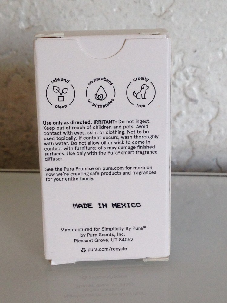 PURA Simplicity Smart Diffuser Refills, Lemon Scent, 10mL Each - 2 Pack