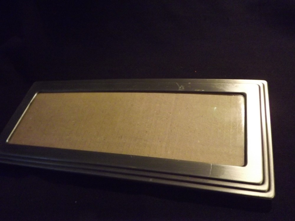 RECTANGULAR SILVERTONE PHOTO FRAME 5.5" X 13.5" SITS OR HANGS