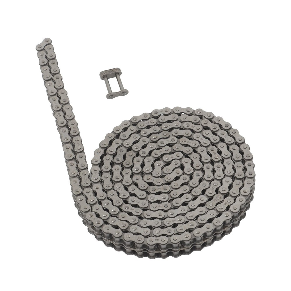 10 Feet #40-2 Double Strand Roller Chain Includes 2 Master Links