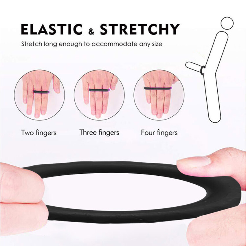 4X Penis Extender Enlarger Sleeve Ring for Reusable Condom Delay Ejaculation Men