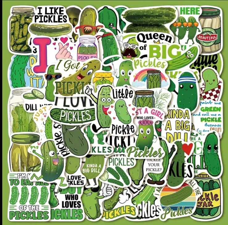 10pcs Pickle Stickers- Scrapbooking Journaling Diary