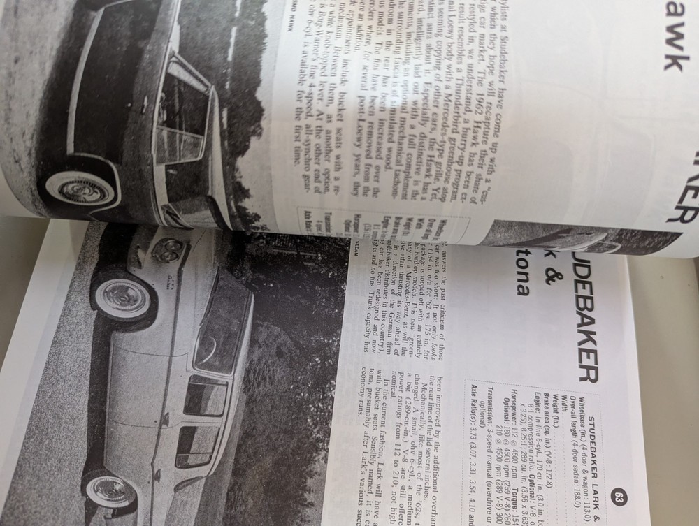 Studebaker Hawks & Larks 1956 - 1963 Book
