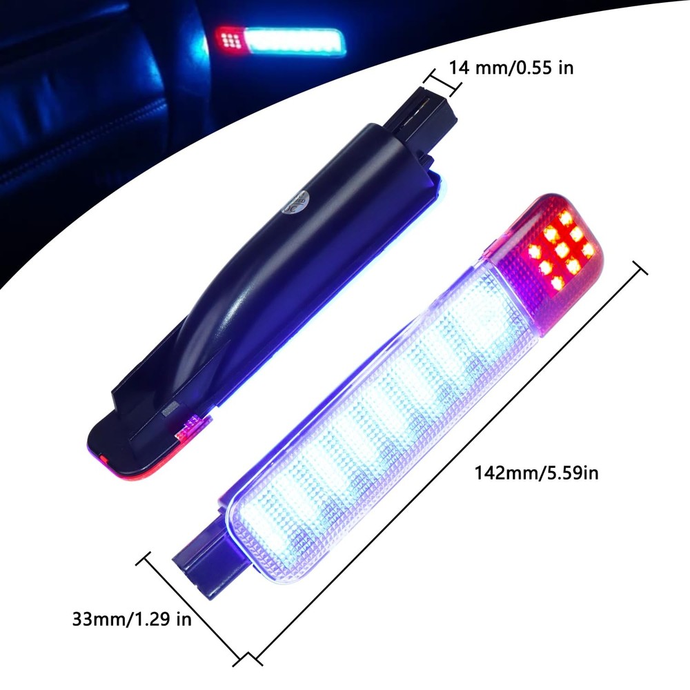 GZZTORES Led Interior Doors Panel Light Courtesy Lights Compatible RED&BLUE