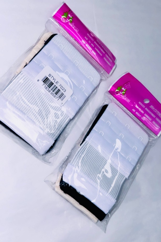 Set Of 6 Bra Extender 3 Hooks with Elastic 3 Rows 7023