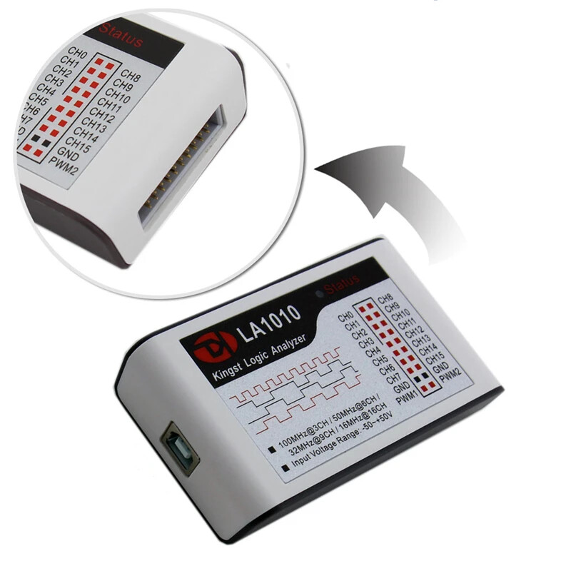 16CH 100MHz USB Logic Analyzer for MCU ARM FPGA FPGA Debug Tool English Software