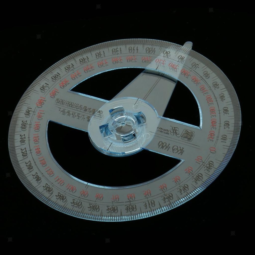360 Degree Angle Measure 10cm Diameter Protractor