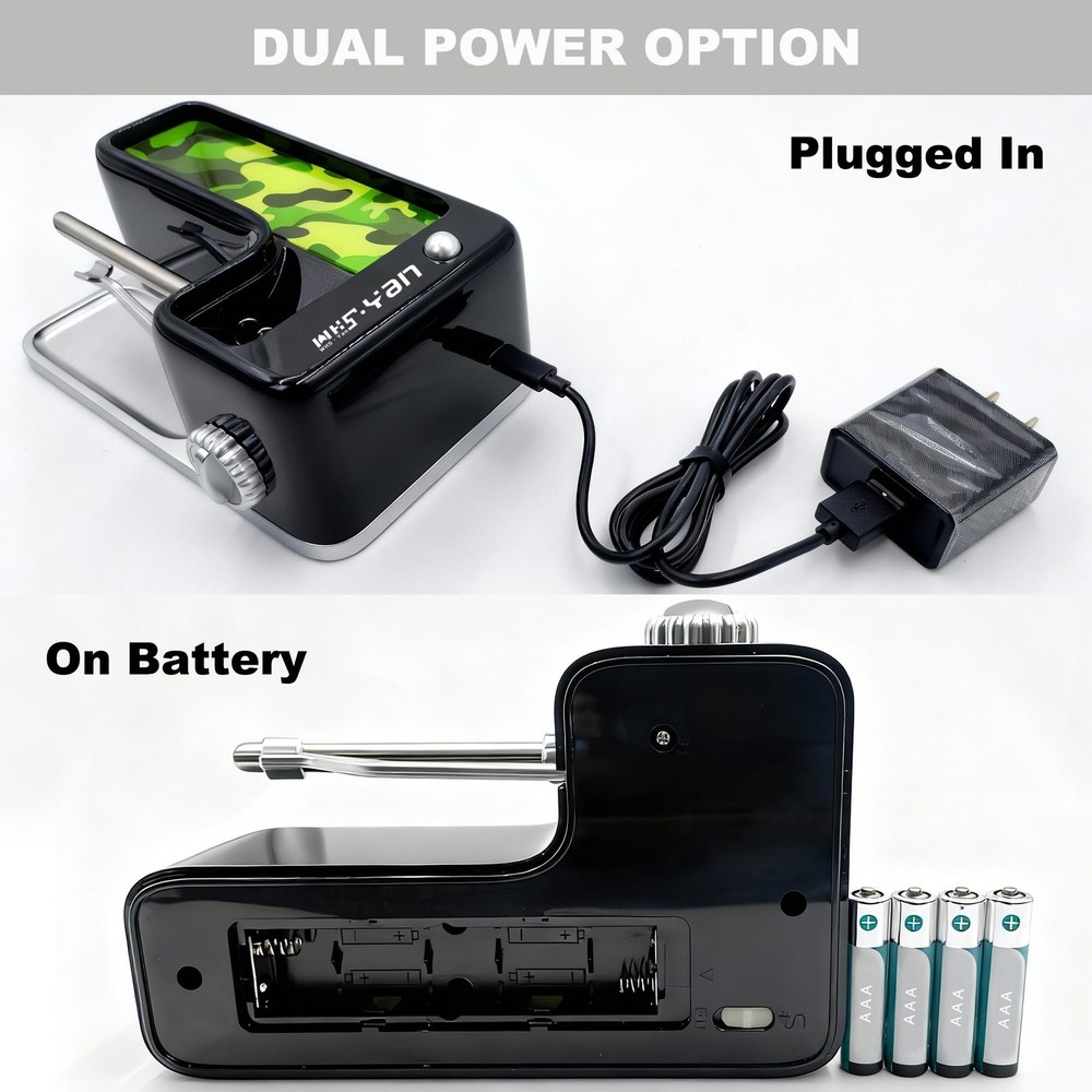 Cigarette Rolling Machine, Automatic USB-C & Battery Powered, Adjustable Dens...