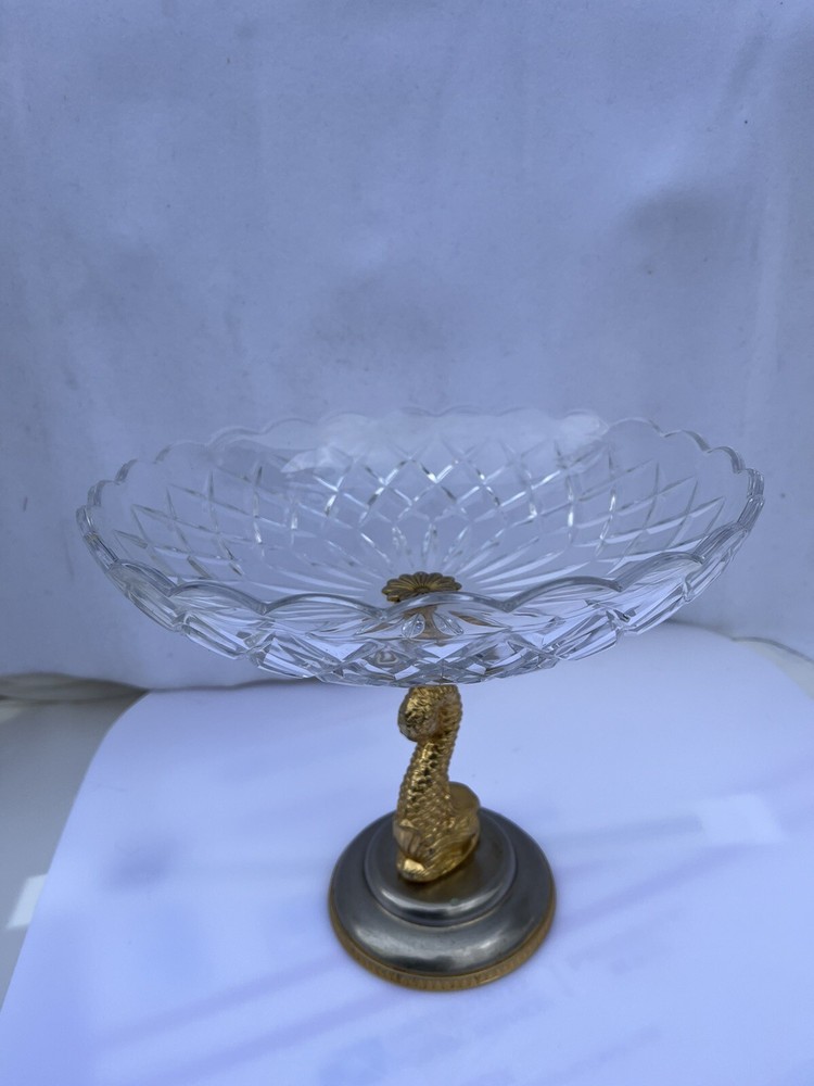 Val Saint Lembert Signed Crystal Vase