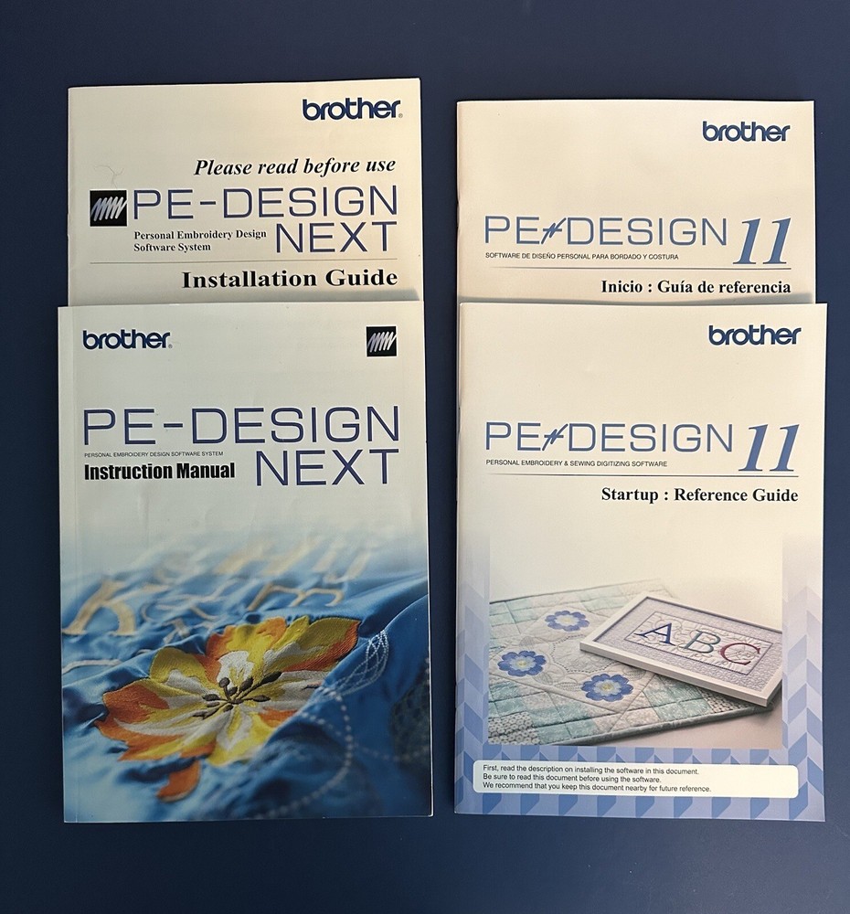 Brother PE Design Next Instruction Manual Installation Guides ONLY
