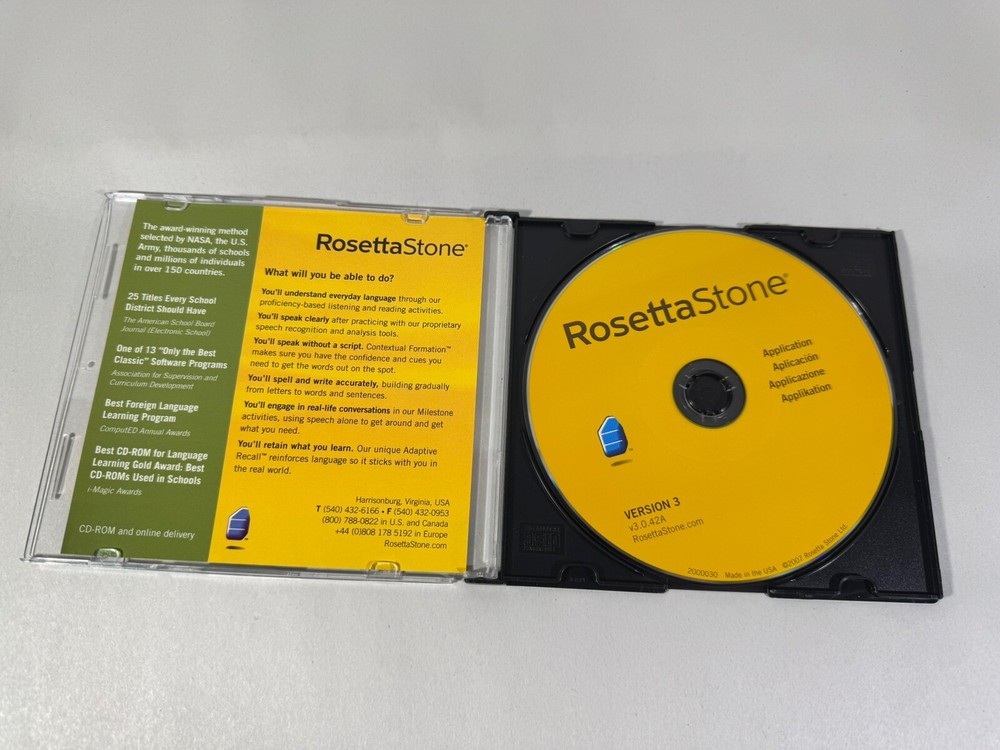 Rosetta Stone Arabic Version 3 Level 1 CD Rom for Windows and MAC