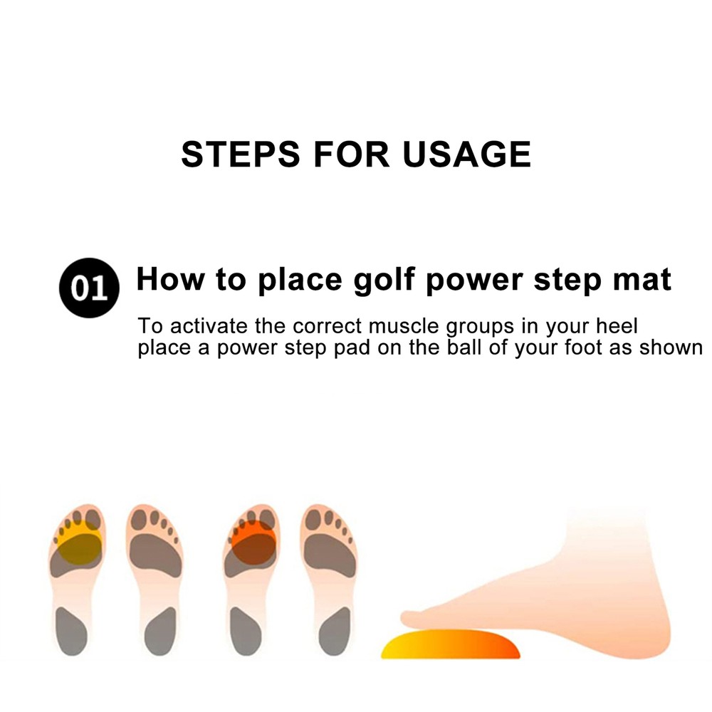 Golf Pressure Plate Reusable Rubber Golf Swing Step Pad