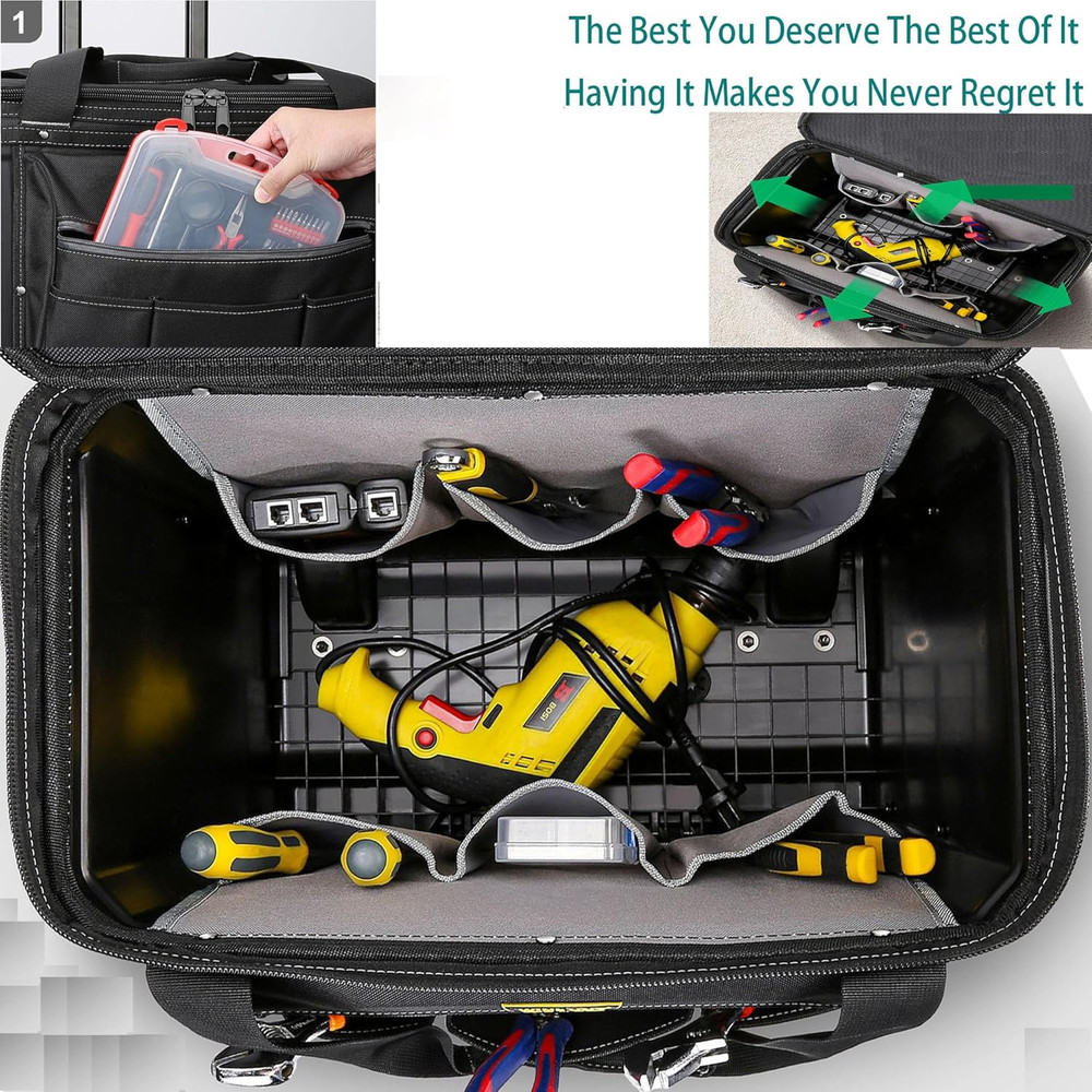 Versatile Rolling Tool Bag - Select 2-Wheel or 4-Wheel Option!