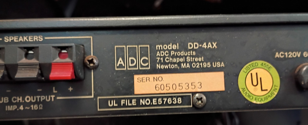 ADC DD-4AX Stereo Digital Delay Processor COMPLETE IN BOX, POWERS ON LOOKS GOOD