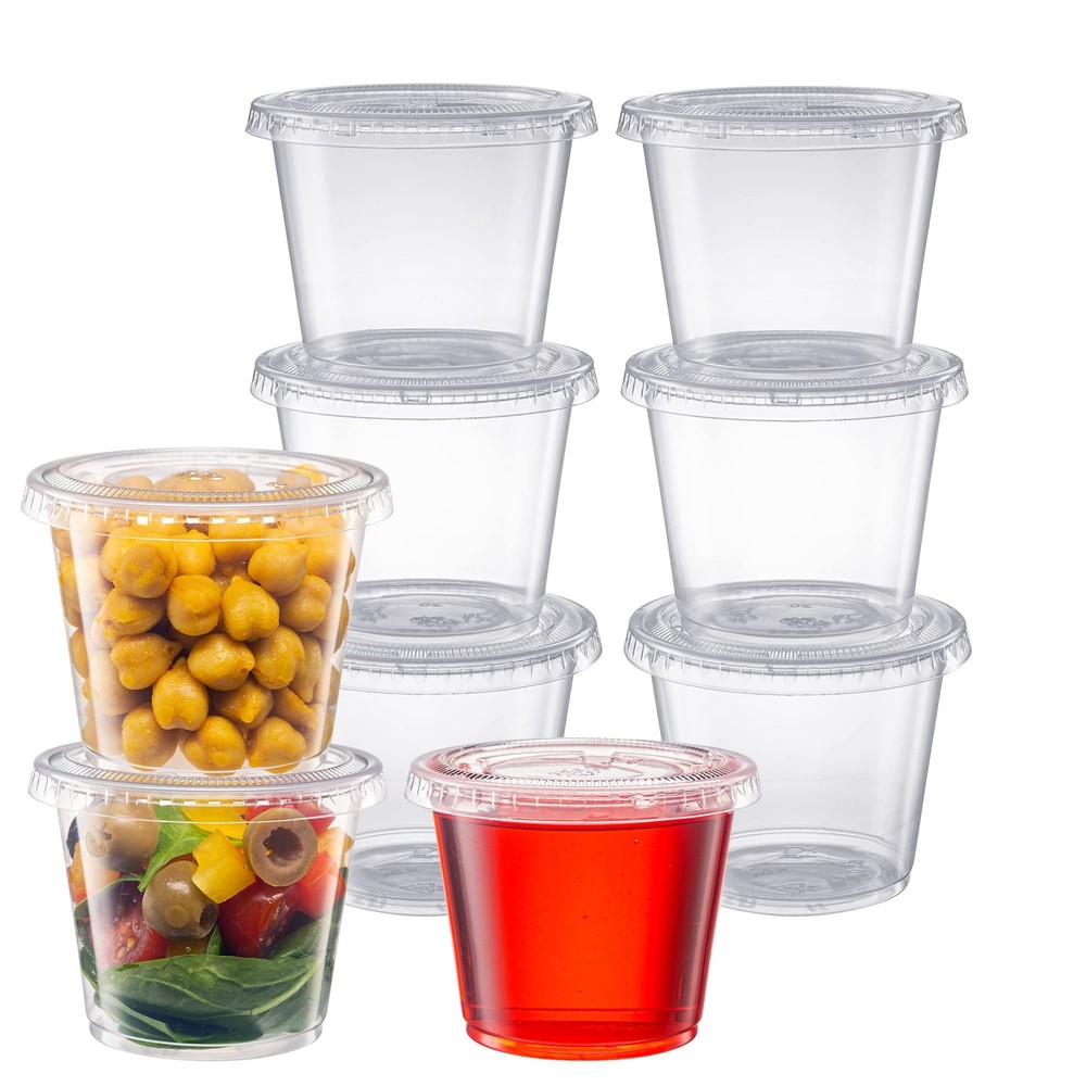 Pantry Value [5.5 oz. - 200 Count Clear Disposable Plastic Portion Cups with ...