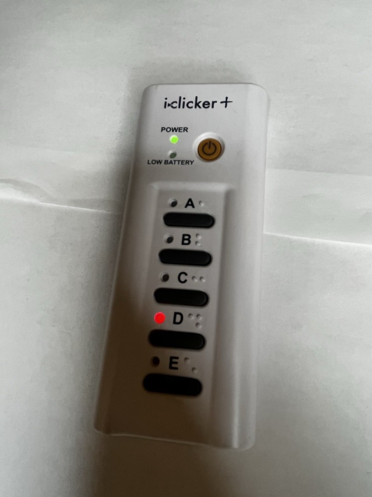 iClicker Plus RLR15 Student Classroom Response System Remote Control Unit WORKS