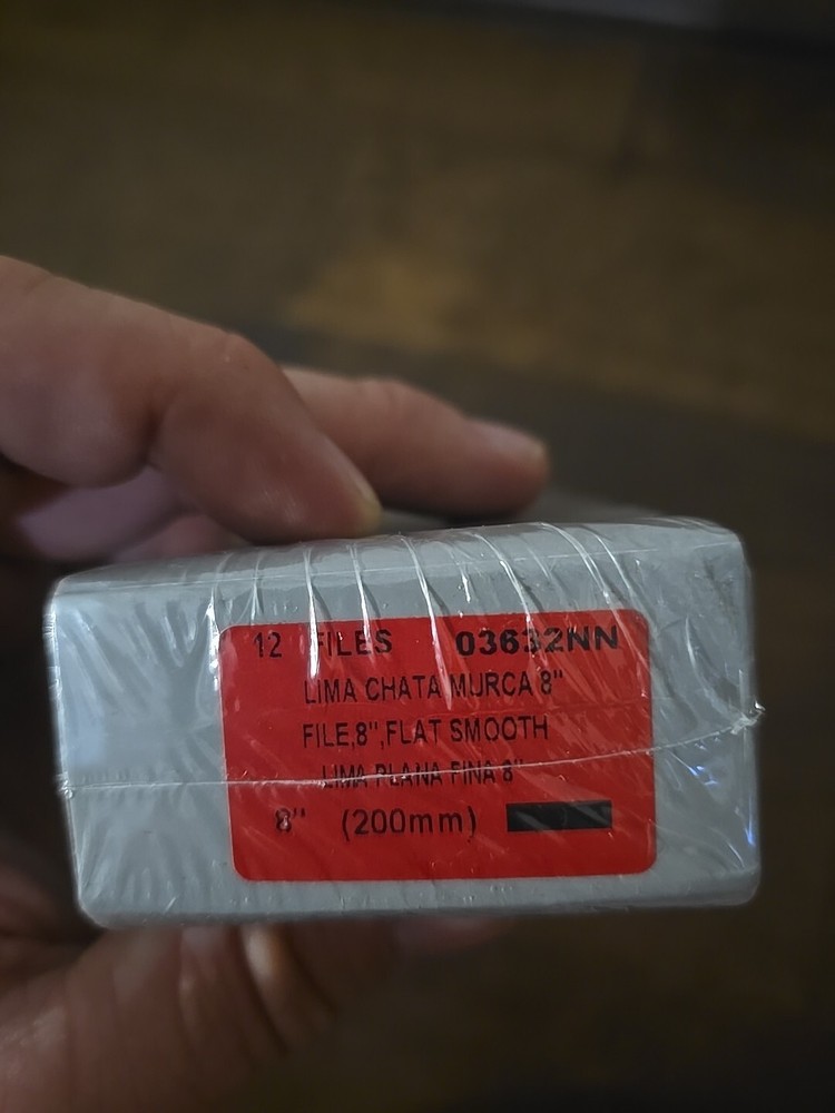 12 x 03632NN Nicholson 8" Long Smooth Cut Flat American-Pattern File Double, New
