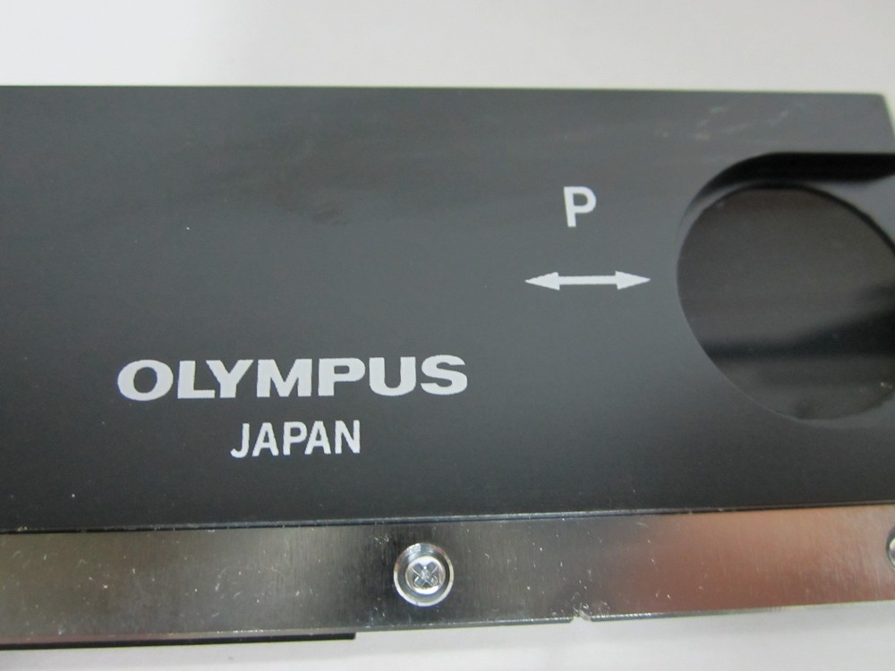 OLYMPUS MICROSCOPE SLIDE POLARIZER FILTER OPTICS BIN#54-12