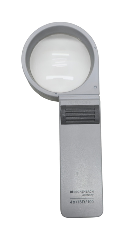 Eschenbach 4X 16D 100 Illuminated Hand Magnifier Round Pocket