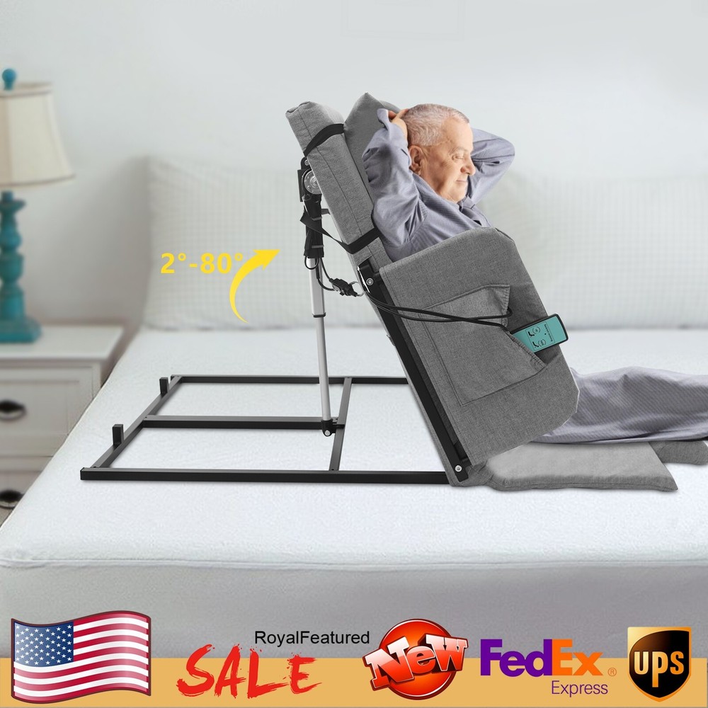 2-80° Electric Lifting Bed Backrest Adjustable Back Rest Bed Sitting Backrest US