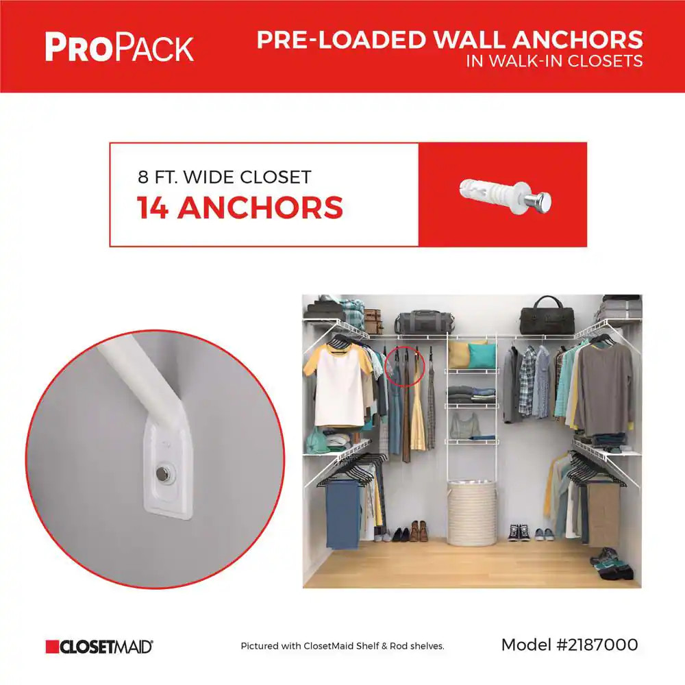 Propack Pre-Loaded Wall Anchors (100-Piece)