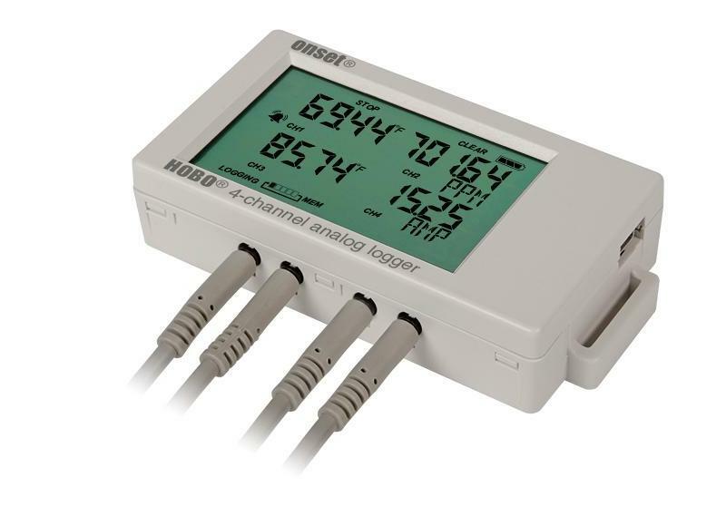 Onset HOBO UX120-006M 4-Channel Analog Data Logger, LCD Display