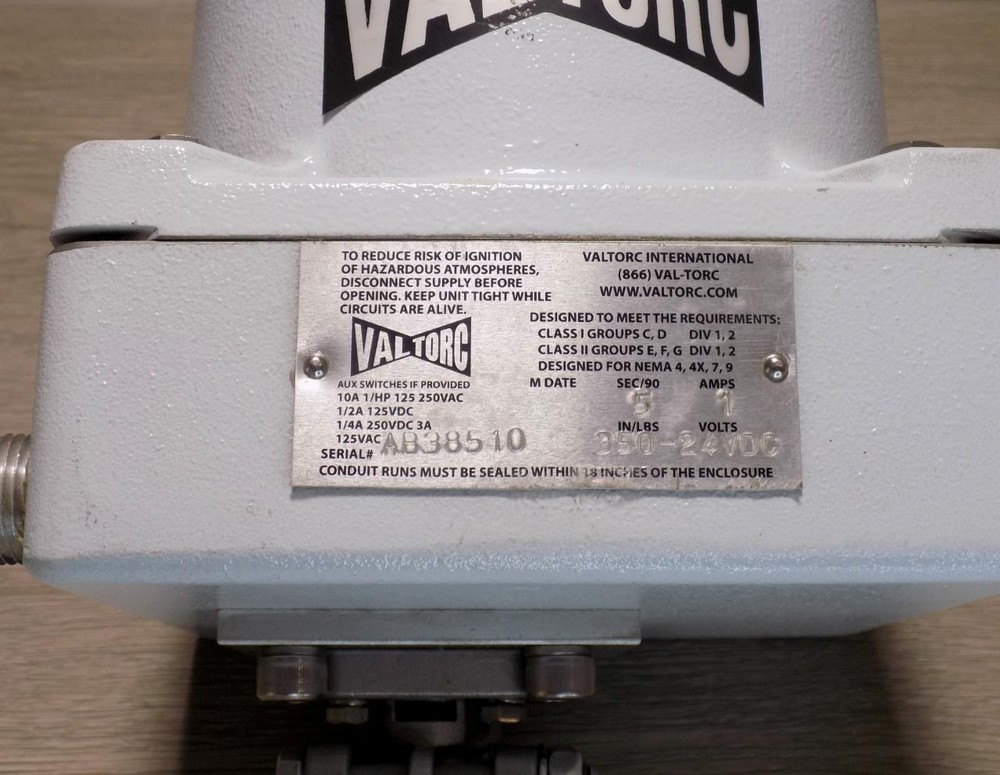 Valtorc 350-24VDC Actuator Assy w/Valve