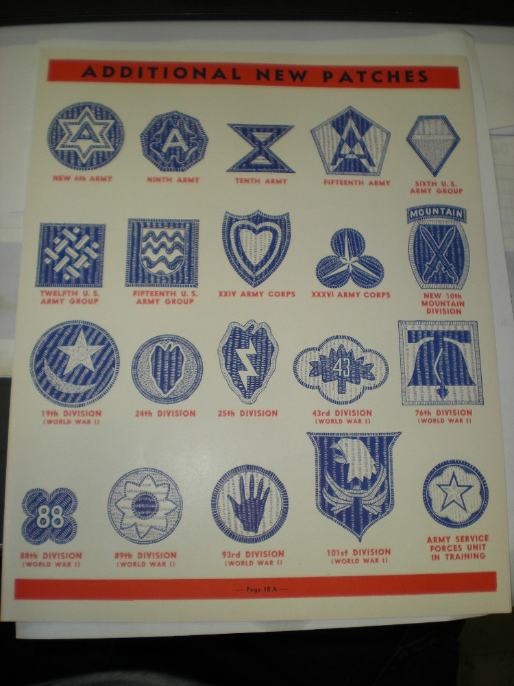 WWII WOLF- APPLETON MILITARY PATCH GUIDE INSERT - MINT!