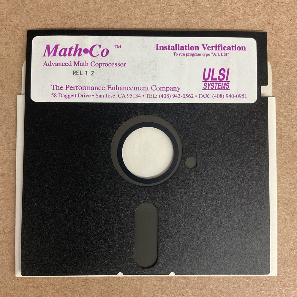 Math Co Advanced Math Coprocessor ULSI Systems The Performance Enhancement Co.