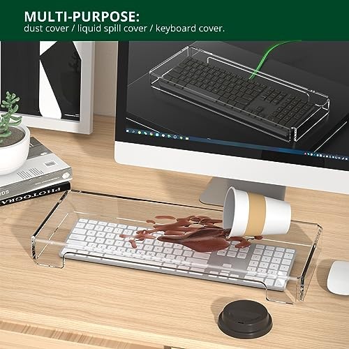 Acrylic Computer Keyboard Cover, Mechanical Keyboard Dust Cover PC 1 Pack Clear