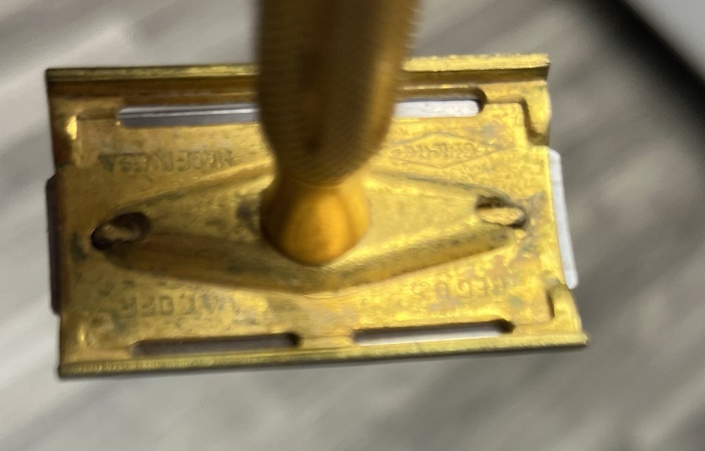 Vintage Gold Gillette Tech Razor With Box