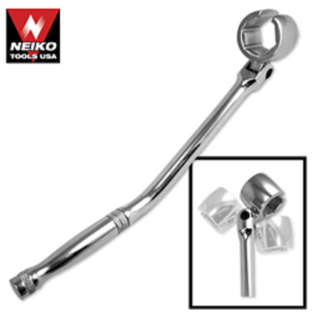Oxygen Sensor Socket Wrench | Flexible Head O2 Remove Install 7/8" Hex 6pt
