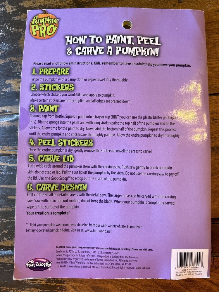 Paint & Peel Carving Kit