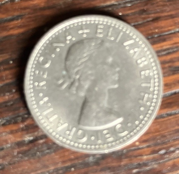 Lucky Sixpence coin 1967