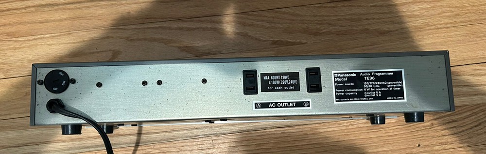 Panasonic TE96 Quartz Audio Programmer Vintage