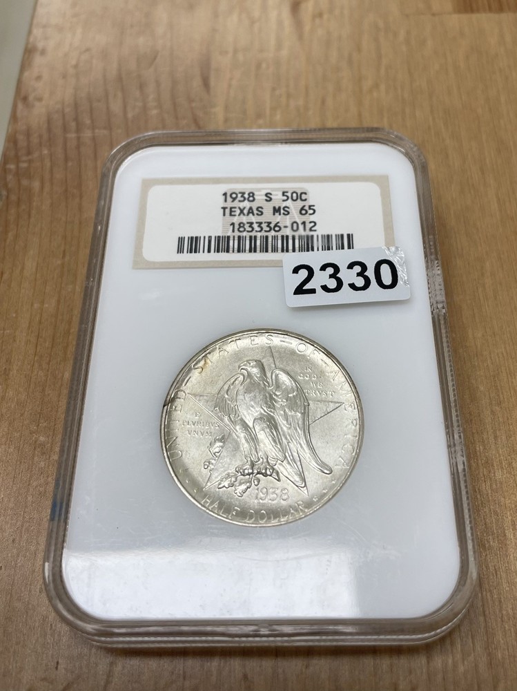 1938 S Texas Commemorative Silver Half Dollar NGC MS65