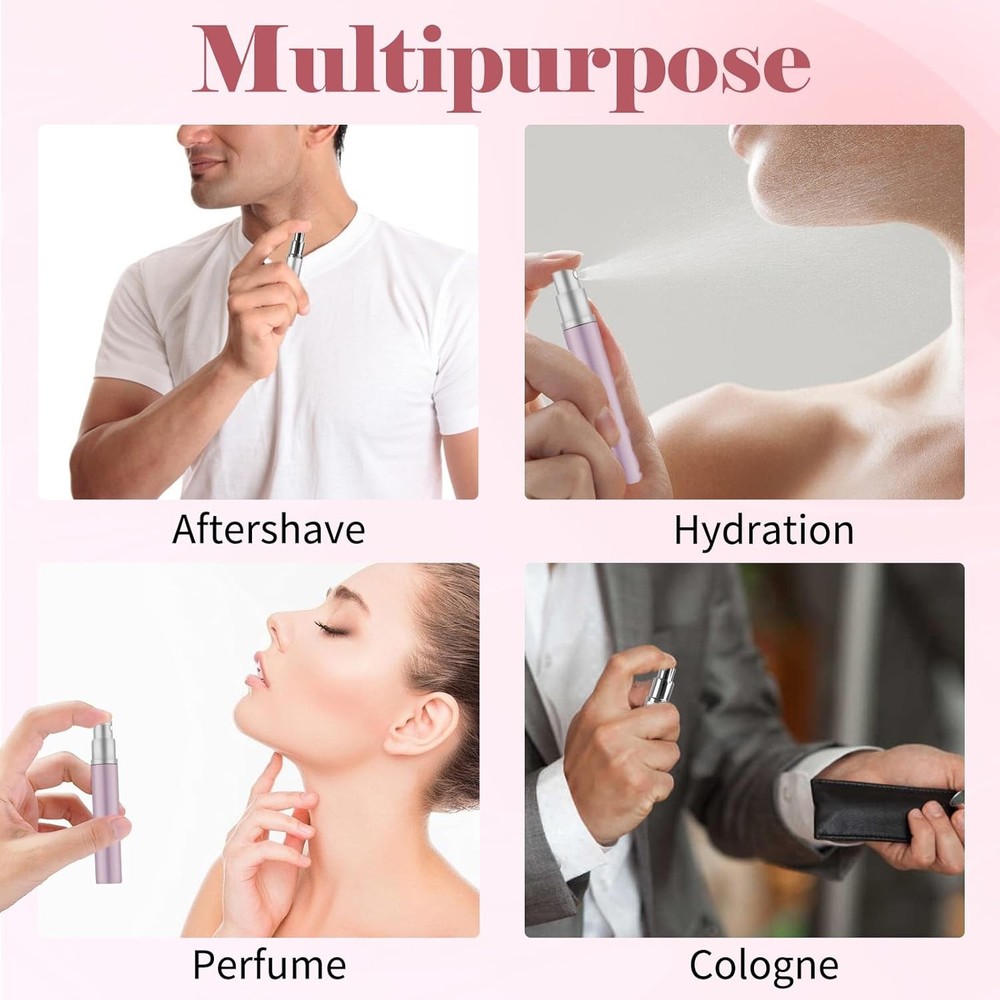 4pcs Mini Perfume Travel Bottle, Atomiser Refillable, 5ML Spray...
