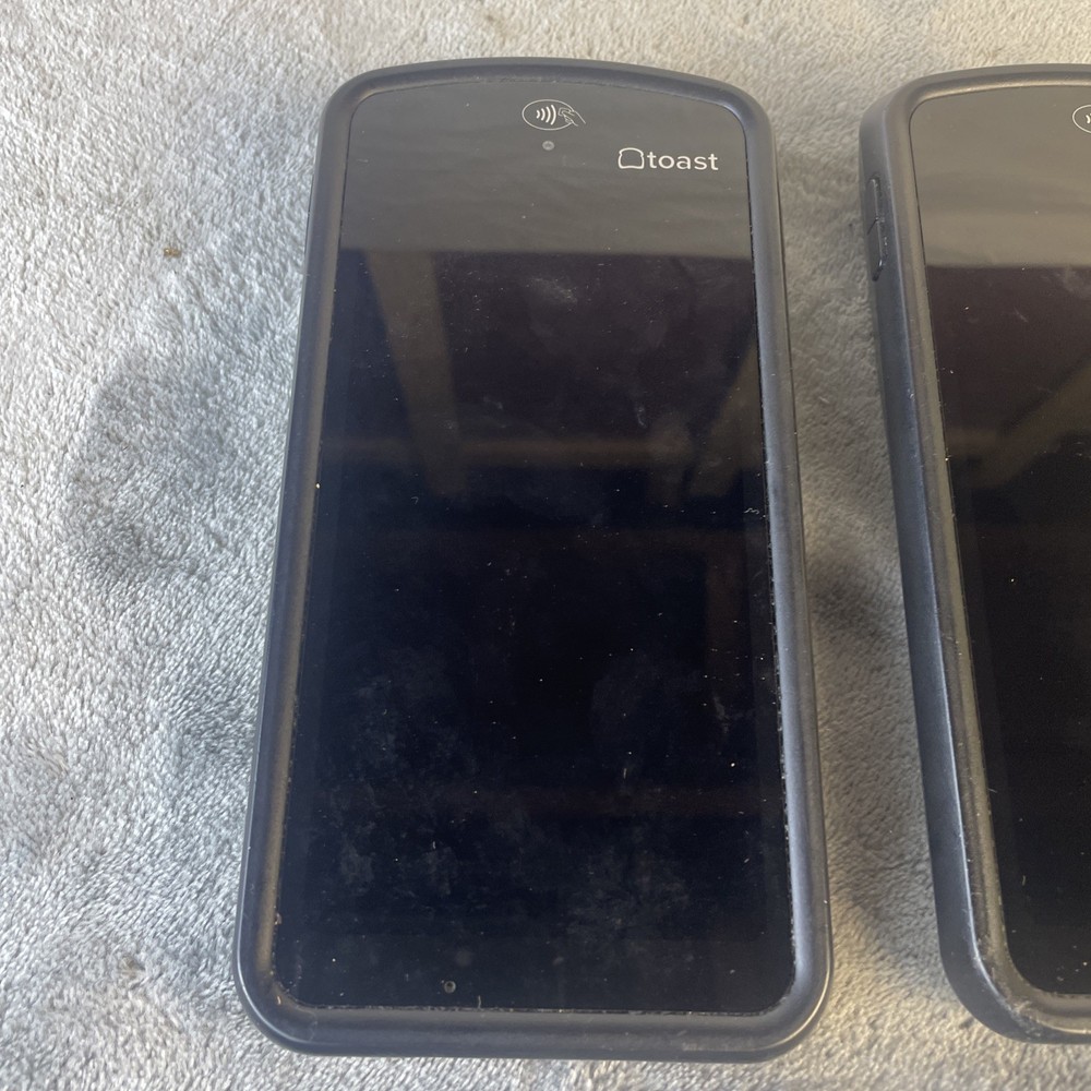 Two Toast Flex POS Go 2 Handhelds Pair Tablet Mobile Computer Device Bundle